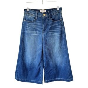 Frame Lorna Gauchos Short Wide Leg Crop Jeans Stretch Wome’s Size 25